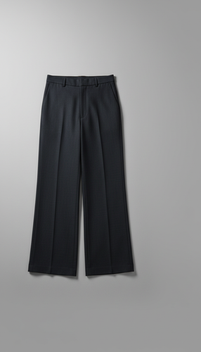 Wide-Legged Midnight Slate Trousers