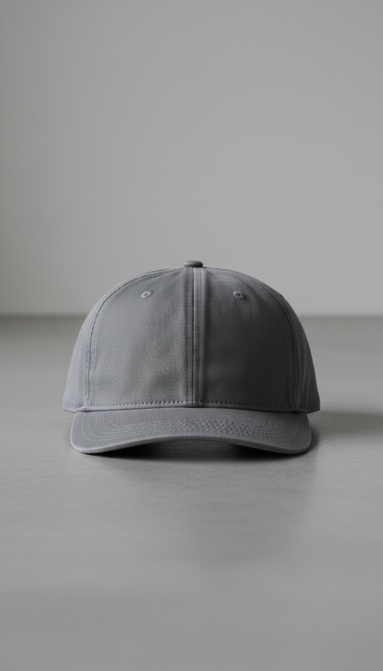 Steel Gray Minimalist Streetwear Cap