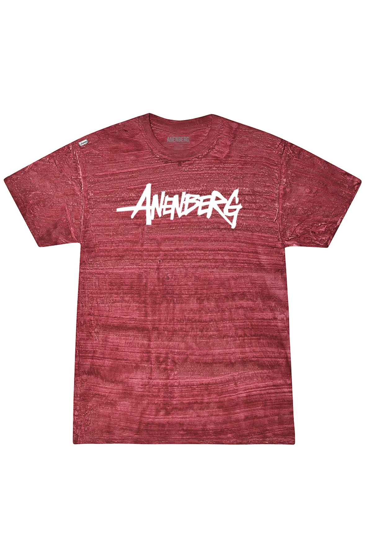 Anenberg, Single Story American Made Mens Red Crew Neck Tee Shirt