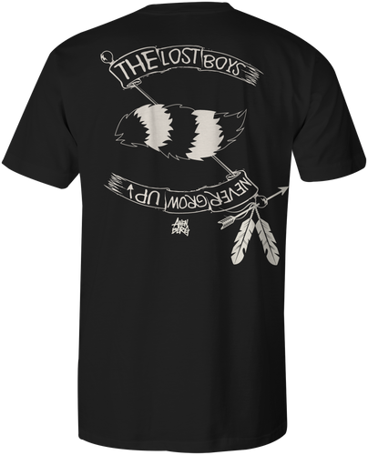 Anenberg, The Lost Boys Classic American Made Mens Black Crew Neck Tee Shirt