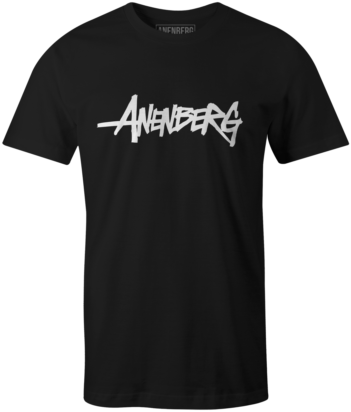 Anenberg, Single Story Classic American Made Mens Black Crew Neck Tee Shirt