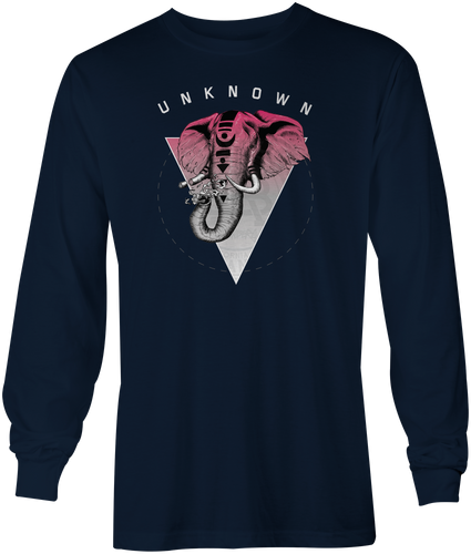 Anenberg, Unknown Classic American Made Mens Navy Crew Neck Long Sleeve Tee Shirt